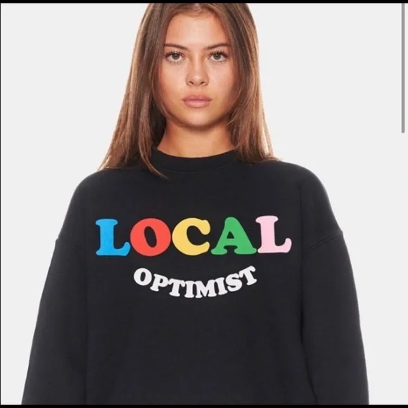 Madhappy Local Optimist Black Crewneck - Picture 3 of 3